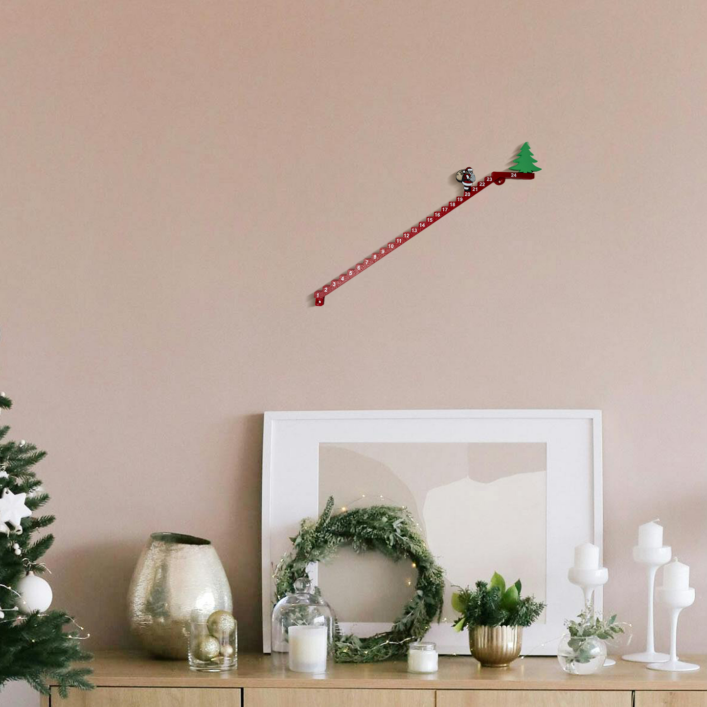 Calendario navideño escalera Santa