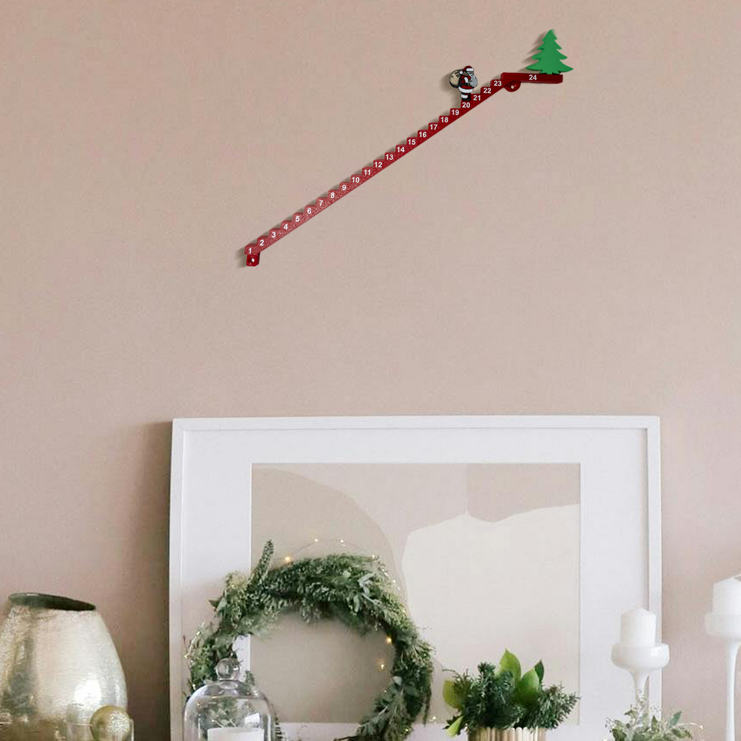 Calendario navideño escalera Santa