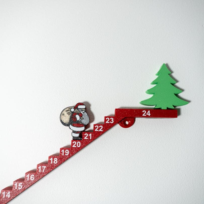 Calendario navideño escalera Santa